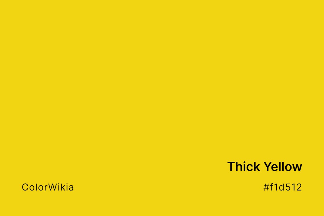 thick yellow color f1d512