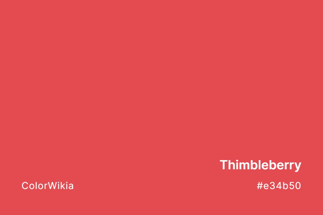 Thimbleberry Color – #e34b50: Codes and Complete Breakdown