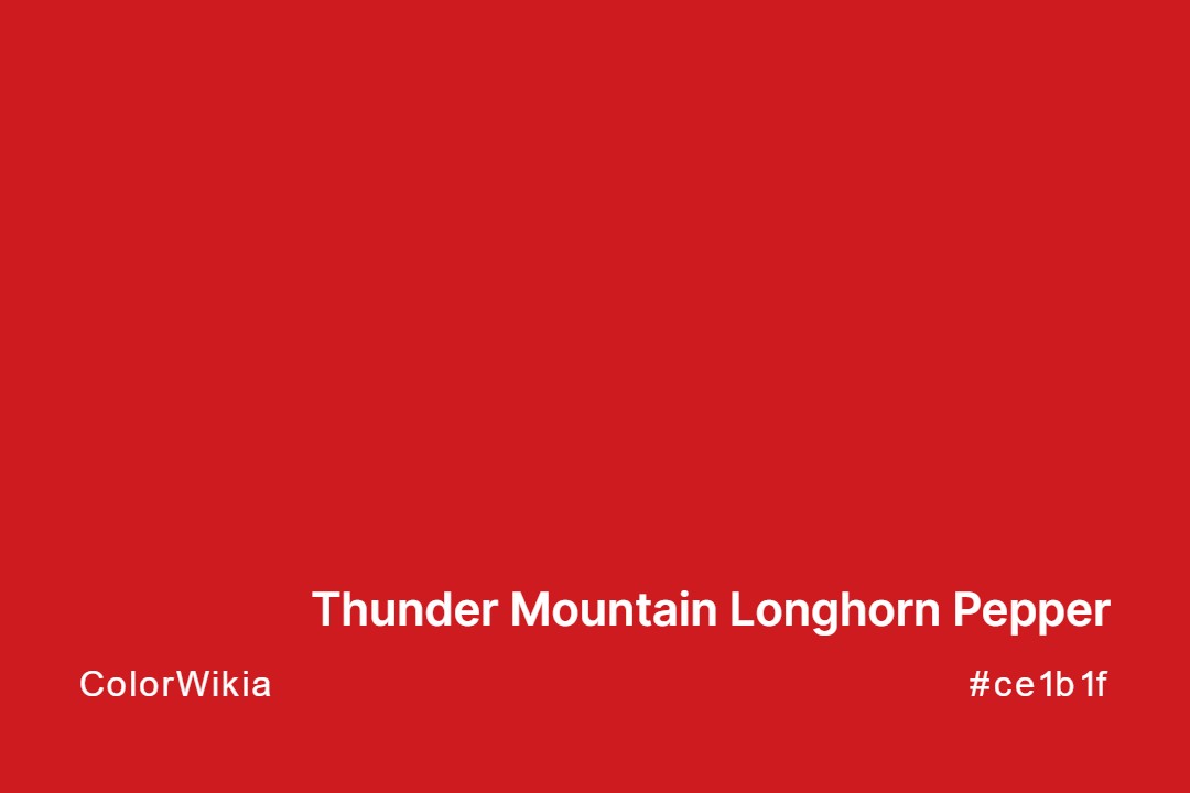 thunder mountain longhorn pepper color ce1b1f