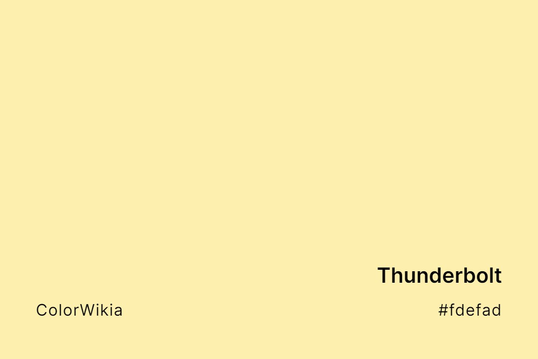 Thunderbolt Color – #fdefad: Codes and Complete Breakdown