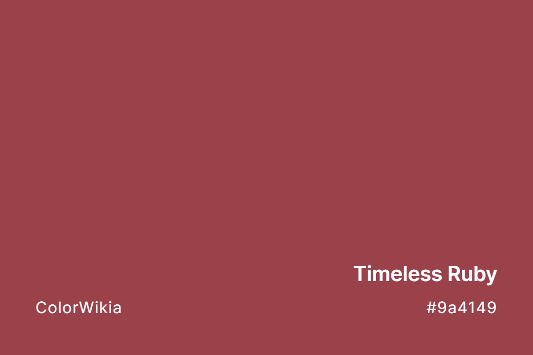 Timeless Ruby Color – #9a4149: Codes and Complete Breakdown