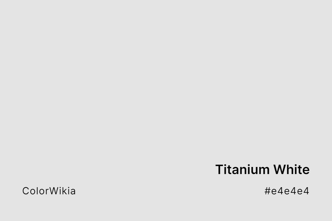 Titanium White Color – #e4e4e4: Codes and Complete Breakdown