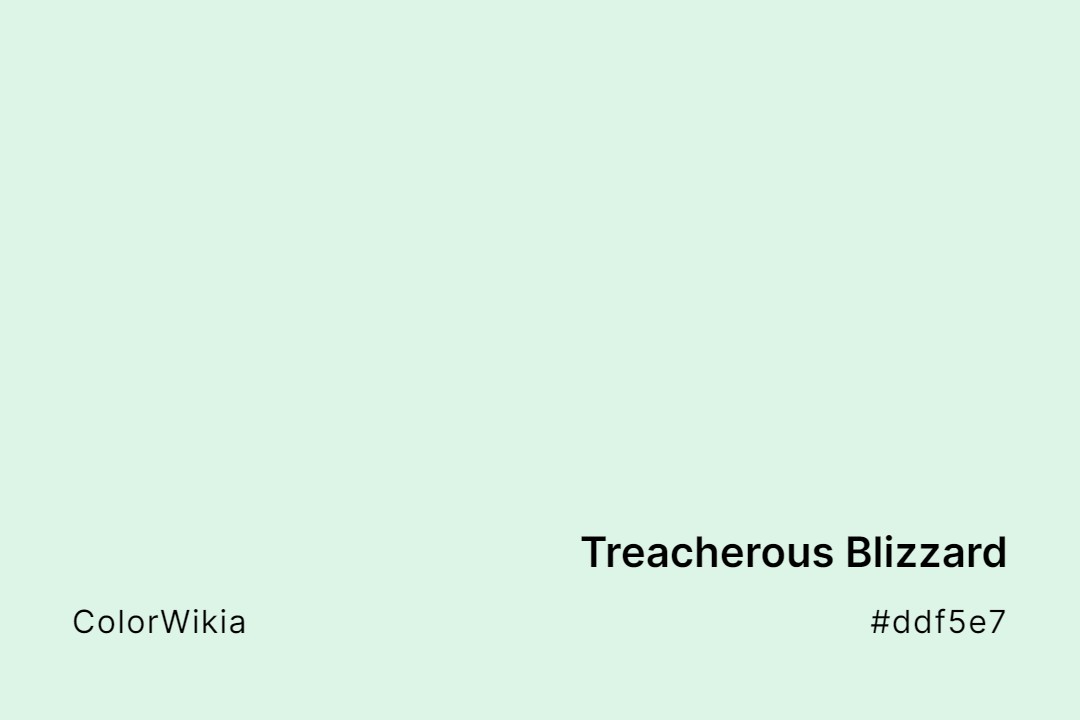 treacherous blizzard color ddf5e7