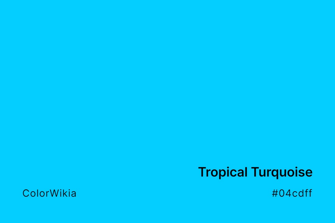 tropical turquoise color 04cdff