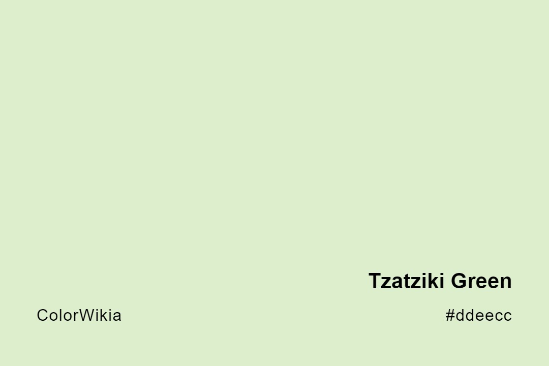 Tzatziki Green Color – #ddeecc: Codes and Complete Breakdown