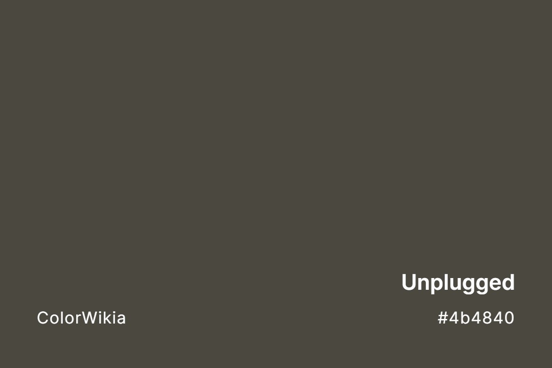 Unplugged Color – #4b4840: Codes and Complete Breakdown