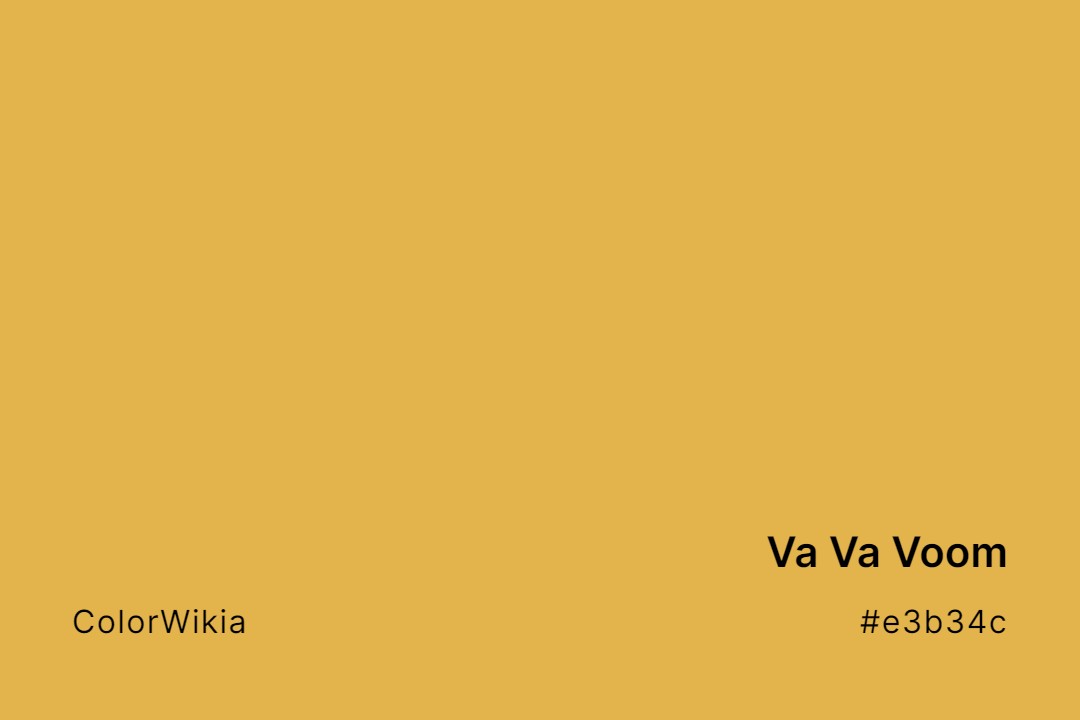 Va Va Voom Color – #e3b34c: Codes and Complete Breakdown