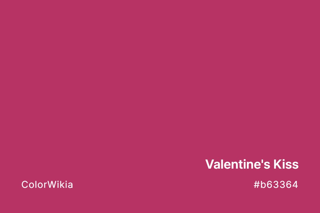 valentines kiss color b63364