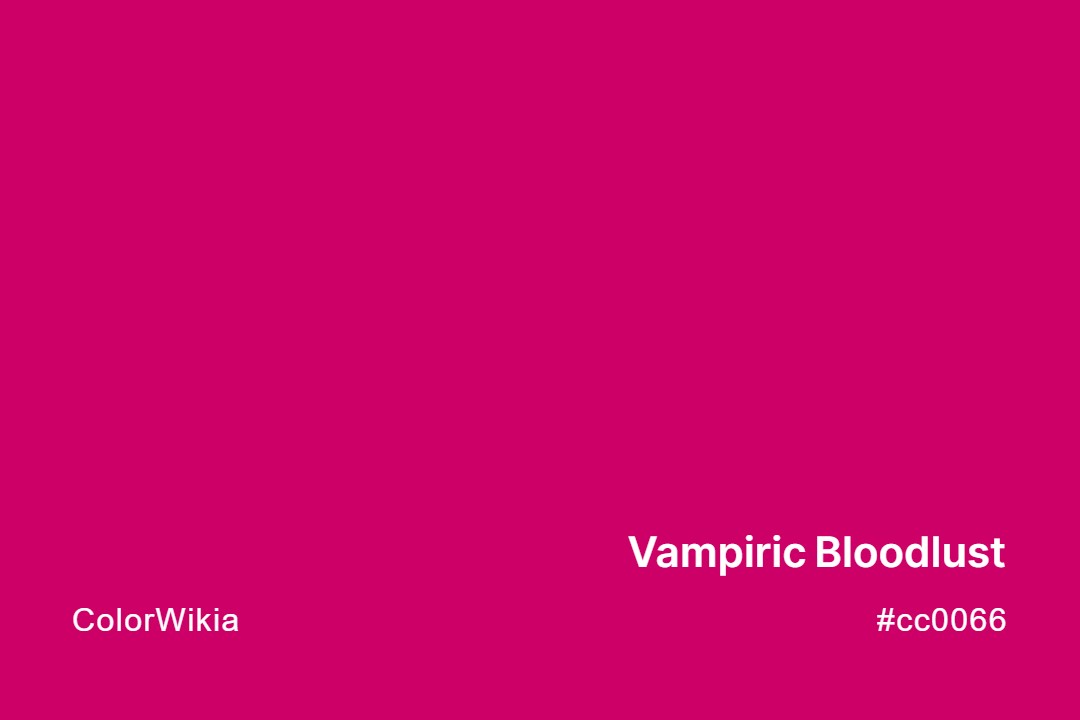 vampiric bloodlust color cc0066