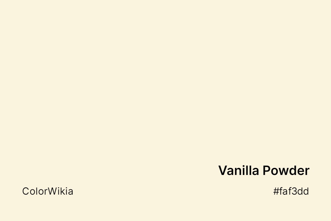 vanilla powder color faf3dd