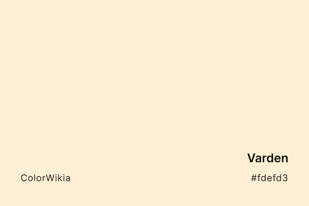 Varden Color – #fdefd3: Codes and Complete Breakdown