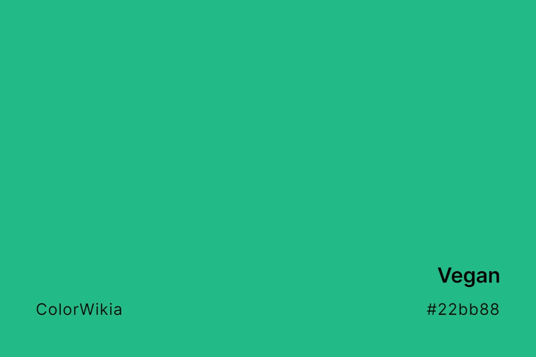 Vegan Color – #22bb88: Codes and Complete Breakdown