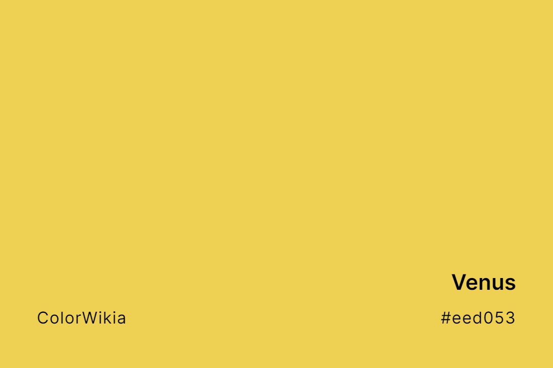 Venus Color – #eed053: Codes and Complete Breakdown