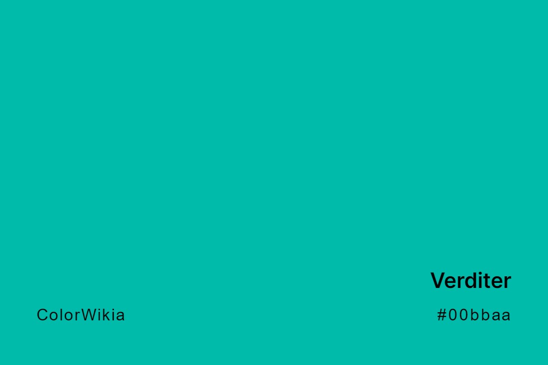 Verditer Color – #00bbaa: Codes and Complete Breakdown
