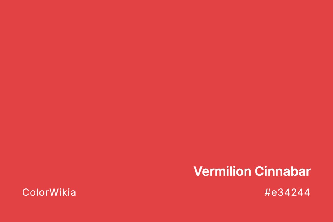 Vermilion Cinnabar Color – #e34244: Codes and Complete Breakdown