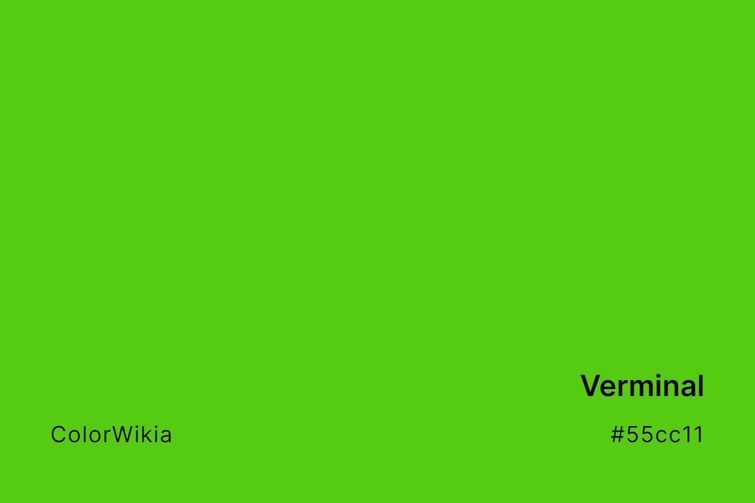 Verminal Color – #55cc11: Codes and Complete Breakdown