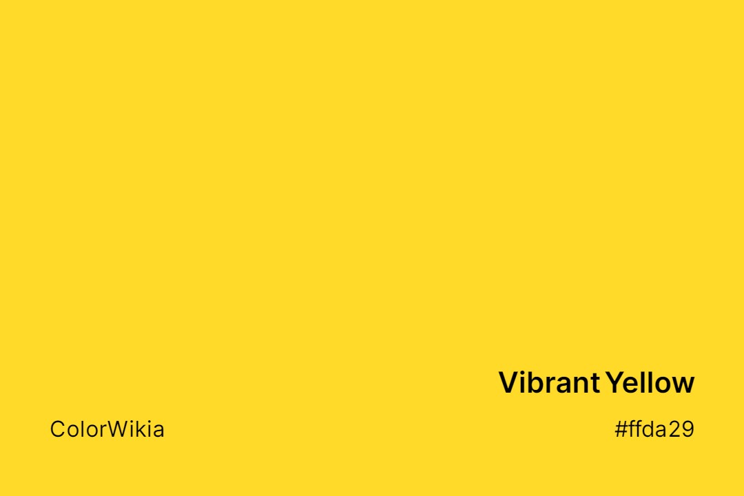 vibrant yellow color ffda29