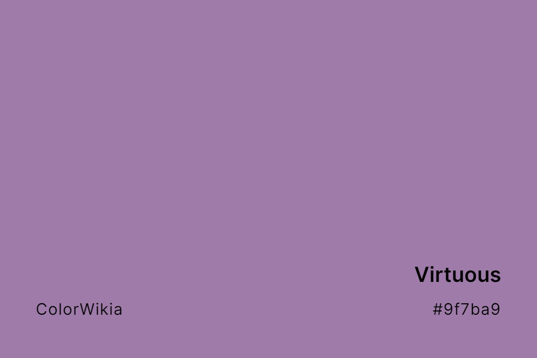 Virtuous Color – #9f7ba9: Codes and Complete Breakdown
