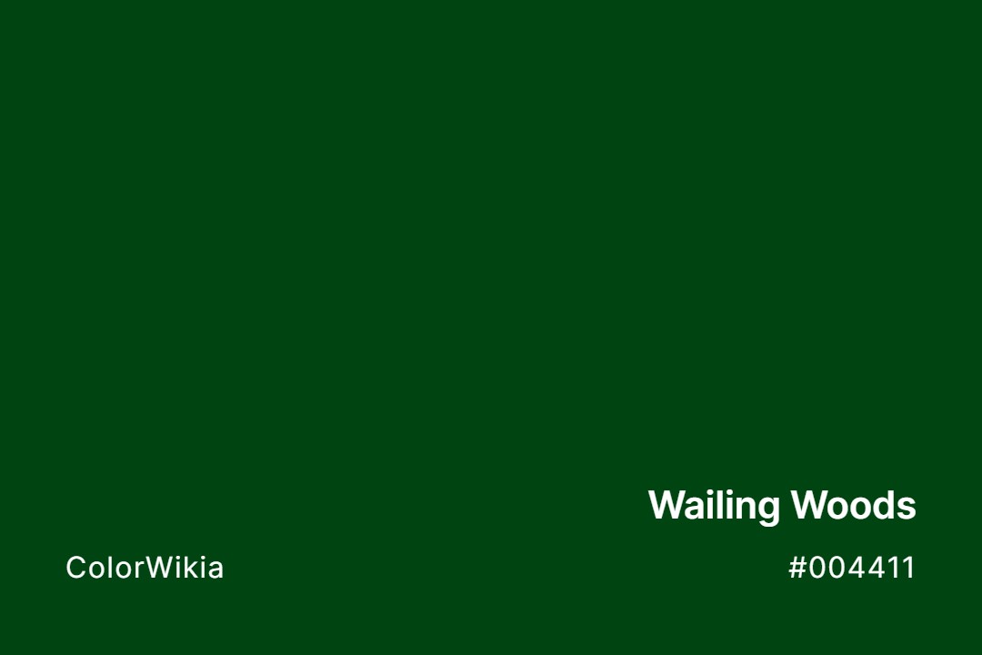 Wailing Woods Color – #004411: Codes and Complete Breakdown