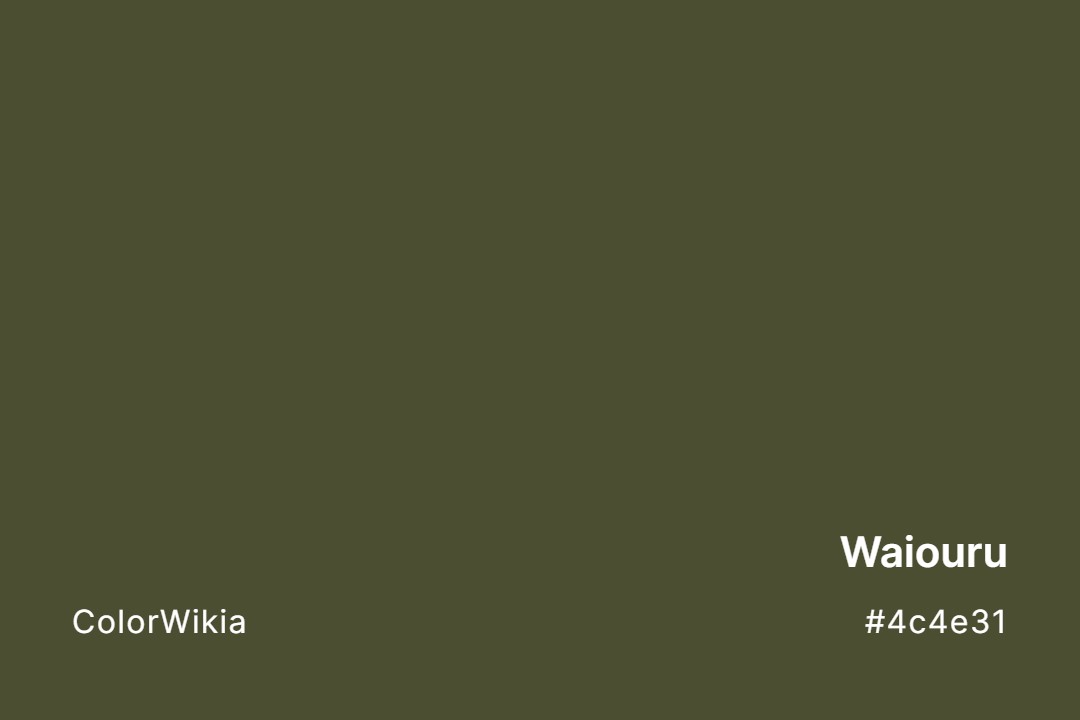 Waiouru Color – #4c4e31: Codes and Complete Breakdown