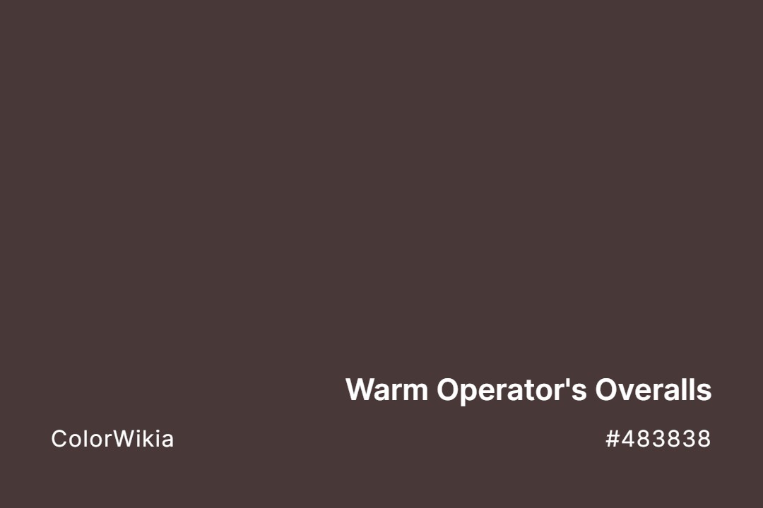 Warm Operator’s Overalls Color – #483838: Codes and Complete Breakdown