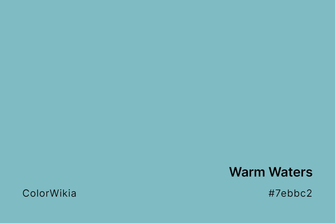 warm waters color 7ebbc2