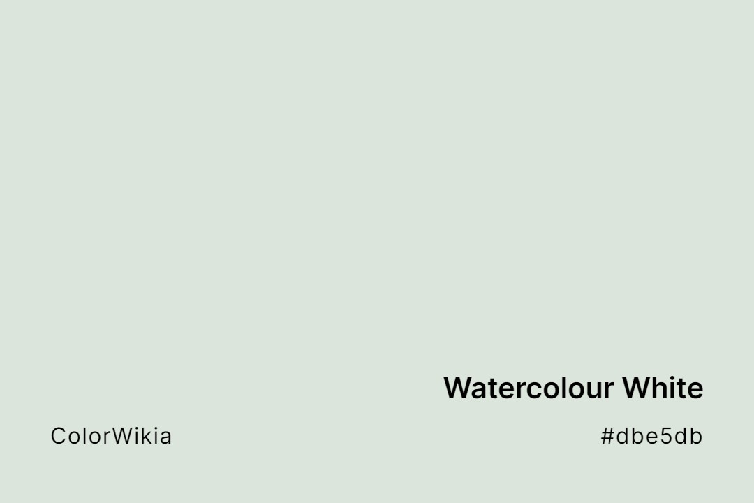 Watercolour White Color – #dbe5db: Codes and Complete Breakdown