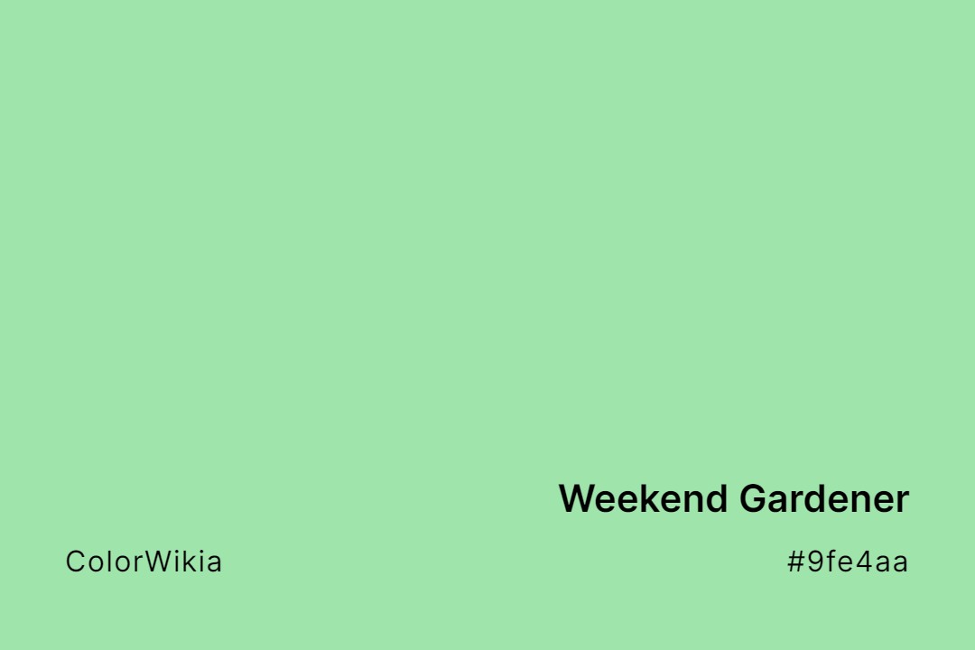 Weekend Gardener Color – #9fe4aa: Codes and Complete Breakdown