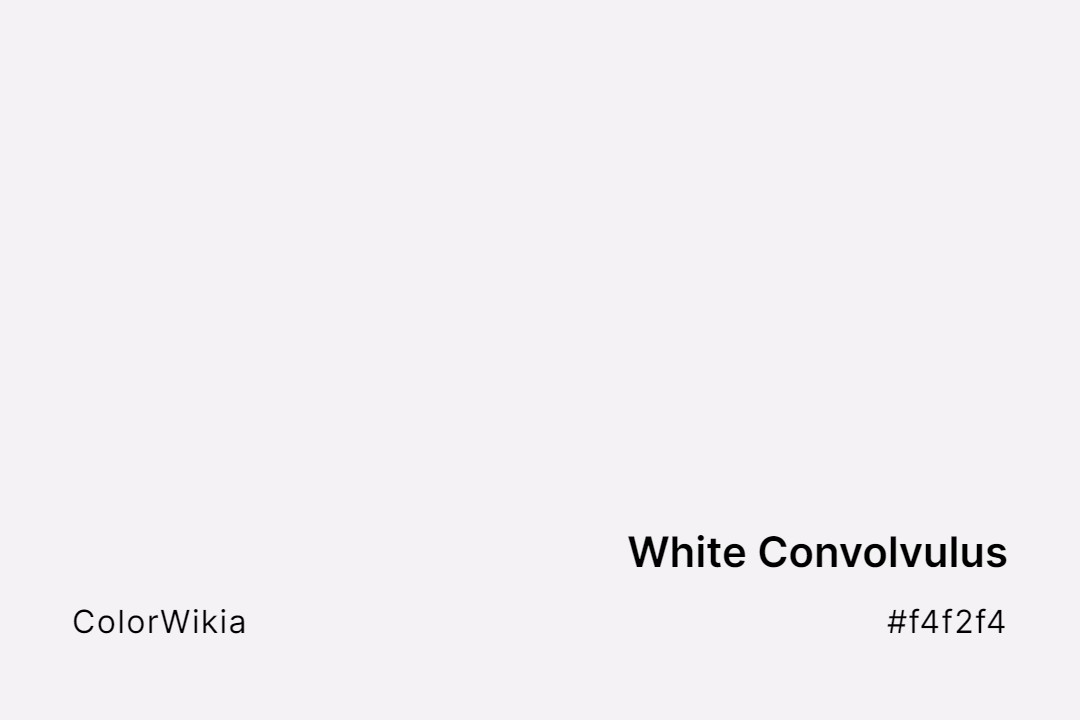 White Convolvulus Color – #f4f2f4: Codes and Complete Breakdown