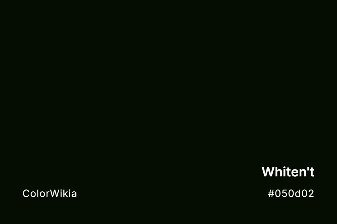 Whiten’t Color – #050d02: Codes and Complete Breakdown