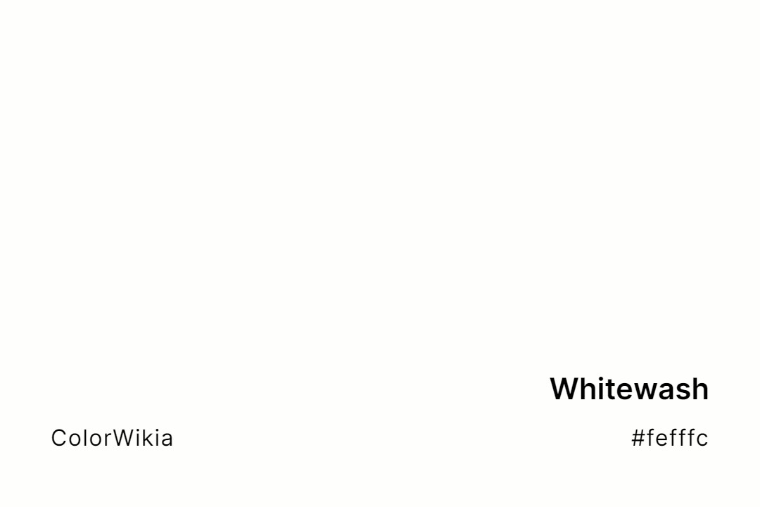 Whitewash Color – #fefffc: Codes and Complete Breakdown