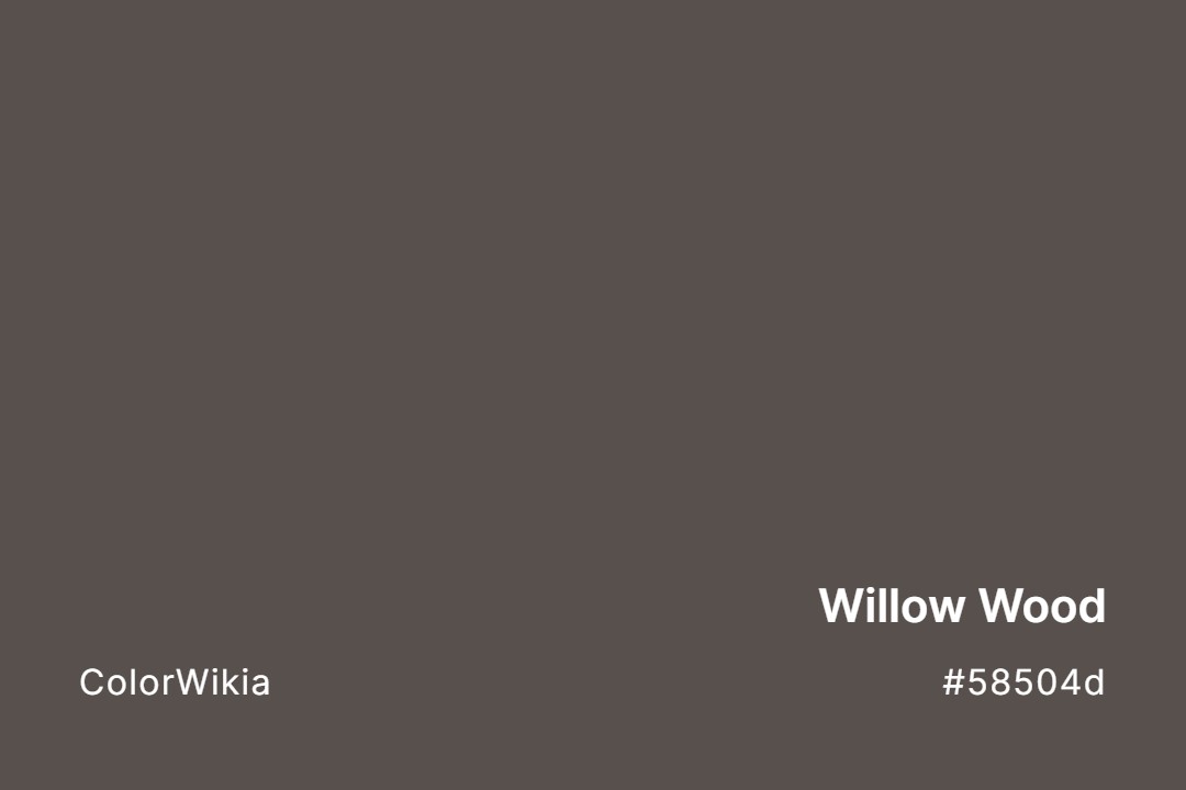 Willow Wood Color – #58504d: Codes and Complete Breakdown