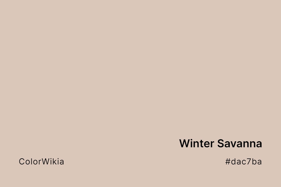 Winter Savanna Color – #dac7ba: Codes and Complete Breakdown