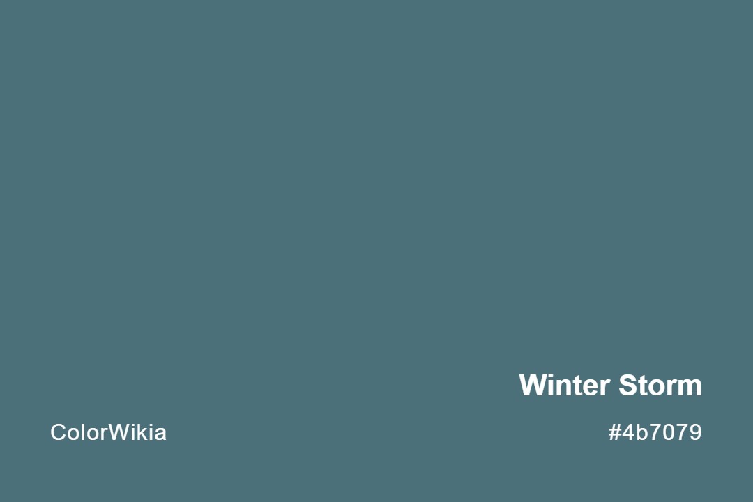 Winter Storm Color – #4b7079: Codes and Complete Breakdown