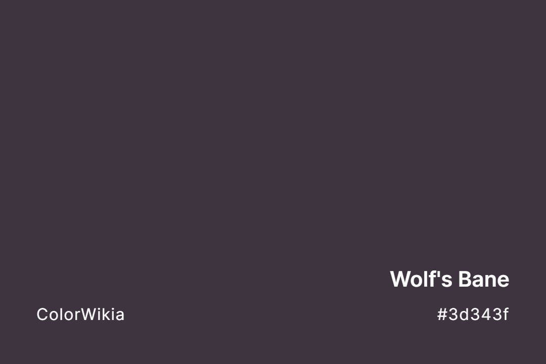 Wolf’s Bane Color – #3d343f: Codes and Complete Breakdown