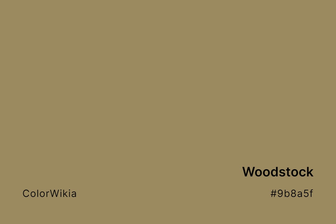 Woodstock Color – #9b8a5f: Codes and Complete Breakdown