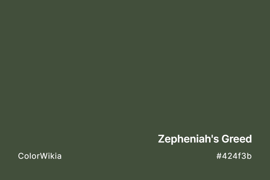 Zepheniah’s Greed Color – #424f3b: Codes and Complete Breakdown