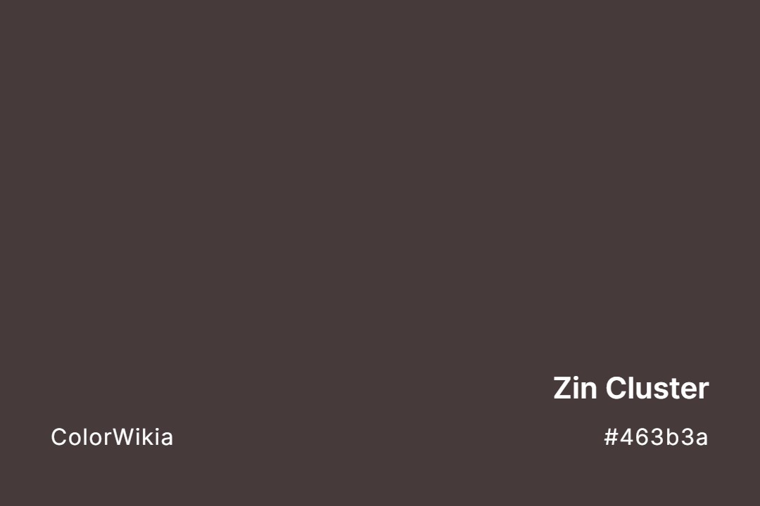 Zin Cluster Color – #463b3a: Codes and Complete Breakdown